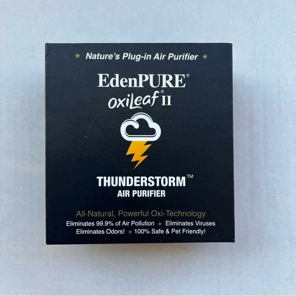 EdenPURE OxiLeaf II Thunderstorm Air Purifier Odor Remover Portable Plug-In